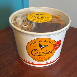 Premium Quality Chicken Crew Socks 3-Piece Set - Brown, Cream, Tan